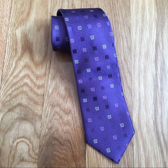Micheal Kors 100% Silk Purple Color Tie